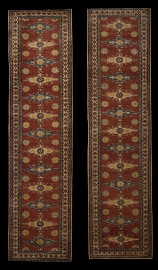 Appraisal: Pair of Uzbek Kazak Runners ' x ' and '