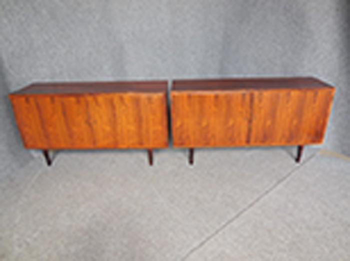 Appraisal: PAIR OF DANISH POUL HUNDEVAD ROSEWOOD SIDEBOARDS both x x