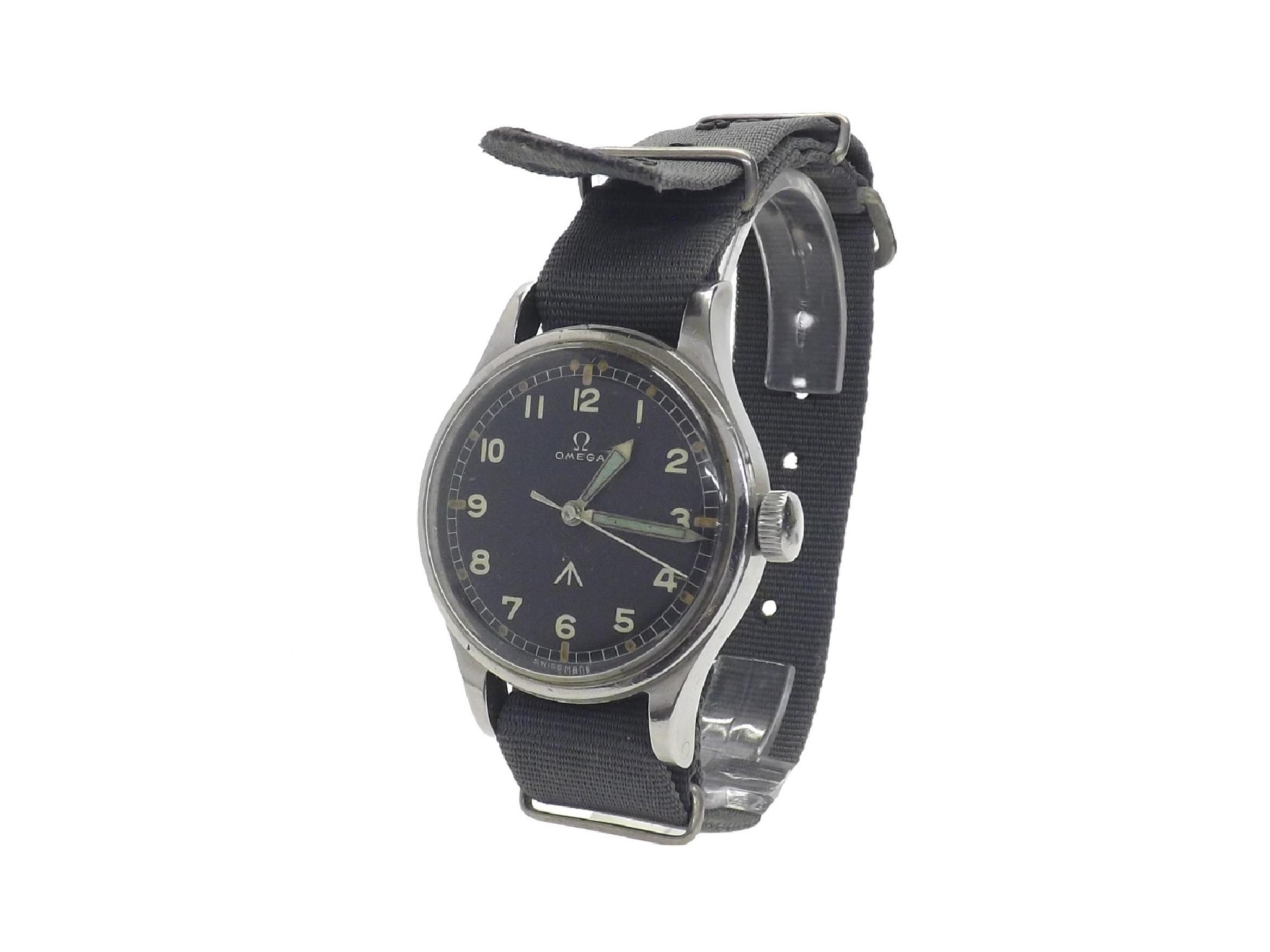 Appraisal: Omega British Military RAF issue pilots stainless steel gentleman's wristwatch