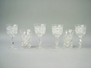 Appraisal: A suite of Webb's cut crystal glass ware to include