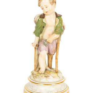 Appraisal: A Meissen Porcelain Figure of Cupid Depicted as a Beggar