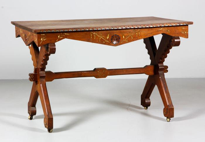 Appraisal: - th C Victorian Aesthetic Movement Library Table th century