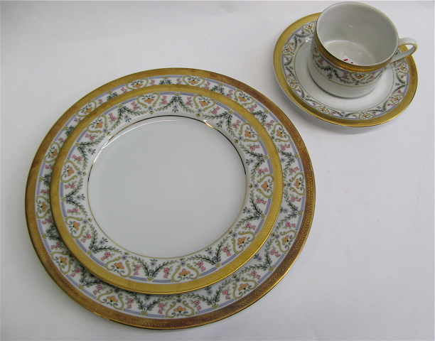 Appraisal: SIXTY-NINE PIECE BAVARIAN FINE CHINA SET by Atelier Porzelain in