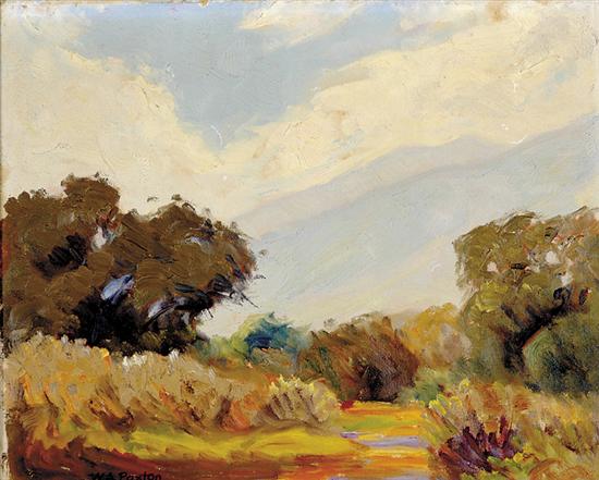 Appraisal: William Arthur Paxton California - PAIR OF WORKS AUTUMN and