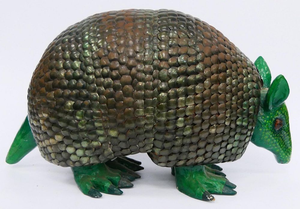 Appraisal: SERGIO BUSTAMANTE PAPIER MACHE ARMADILLO LIMITED Large cool armadillo very