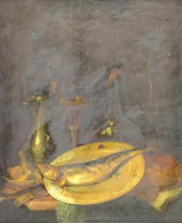 Appraisal: Attributed to Willem Kalf Oil on Canvas Still Life with