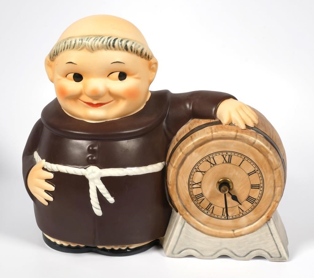 Appraisal: Goebel Friar Tuck clock approx tall No cracks chips crazing