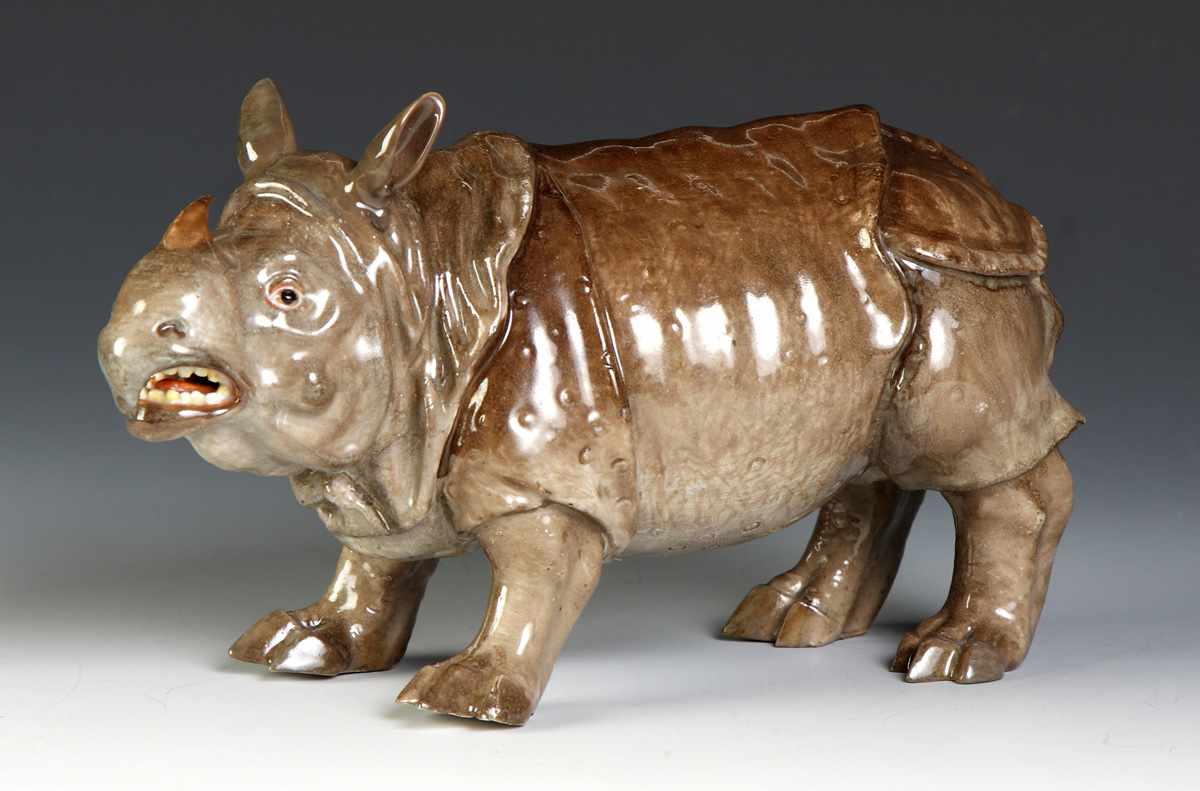 Appraisal: Meissen Porcelain Rhinocerous Condition Excellent Dimensions Ht '' L ''