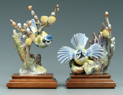 Appraisal: Two Doughty bird figurines blue tit and pussywillow - in