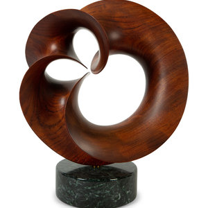 Appraisal: Robert Longhurst American b Arabesque XLI carved wood and marble