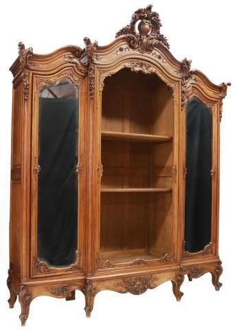 Appraisal: French Louis XV style walnut armoire Bardie Armand Bardie Ebeniste