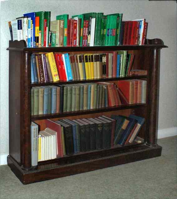 Appraisal: A TH CENTURY MAHOGANY OPEN BOOKCASE the top with three