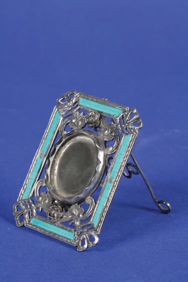 Appraisal: A TH CENTURY RUSSIAN SILVER AND ENAMEL FRAME of shaped