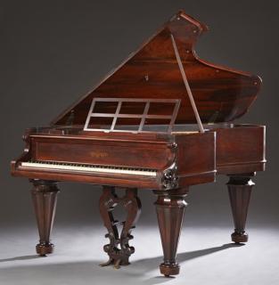 Appraisal: Chickering Rosewood Baby Grand Piano c Ser Chickering Rosewood Baby