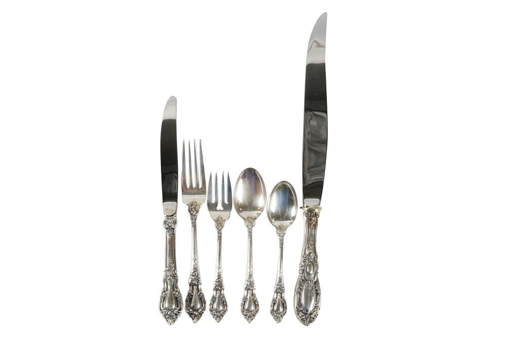 Appraisal: LUNT STERLING SILVER FLATWARE SERVICE'Eloquence' pattern with maker's marks further