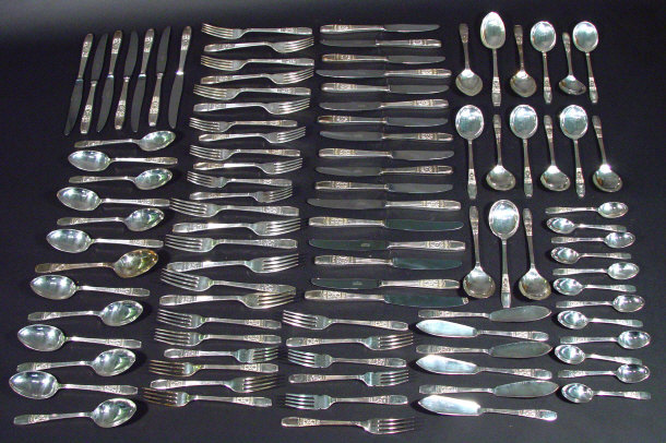 Appraisal: Large quantity of silver plated flatware