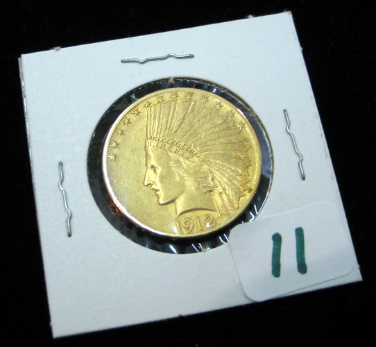 Appraisal: U S TEN DOLLAR GOLD PIECE Indian head type variety