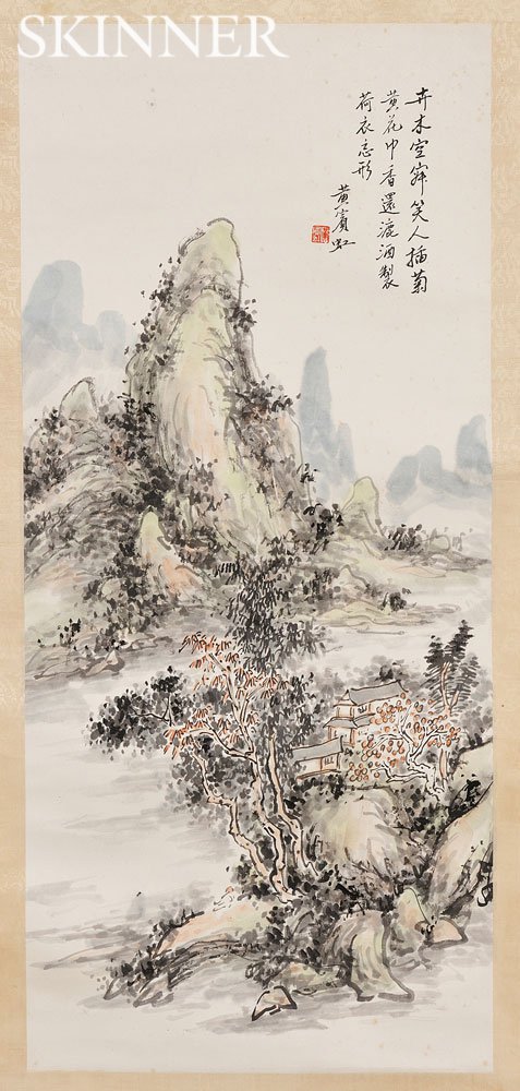 Appraisal: Hanging Scroll Depicting a Landscape China in the manner of