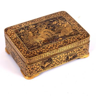 Appraisal: A Japanese inlaid iron box Meiji period by the Komai