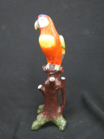 Appraisal: Fine Porcelain Figural Vase with Parrot multi-color on tree trunk