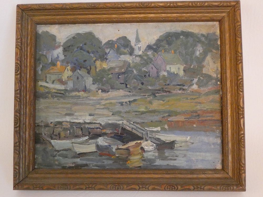 Appraisal: ANNE CONGDON PAINTING Small impressionist oil painting of a landscape