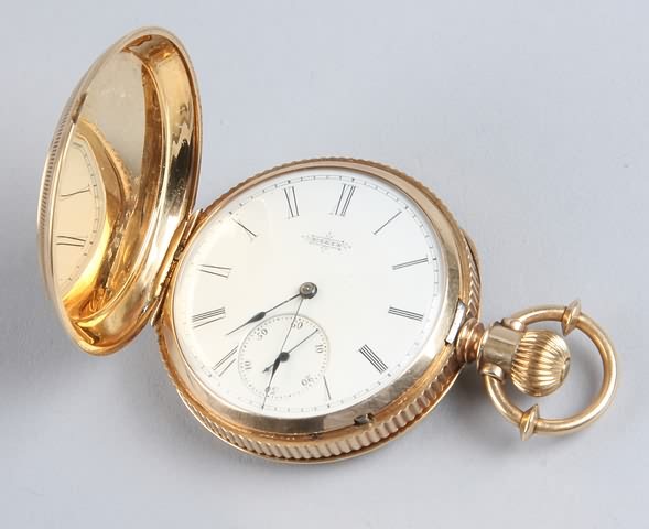 Appraisal: KY gold pocket watch jewel Elgin Number KY gold hunting