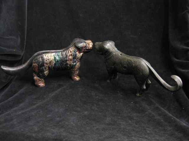 Appraisal: Figural Dog Cast Aluminum Nutcrackers '' tall '' long