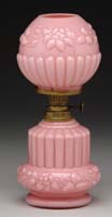 Appraisal: SCARCE PINK CASED MINI LAMP S - Pink cased glass