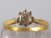 Appraisal: An carat gold diamond solitaire ring the round brilliant cut