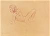 Appraisal: JARED FRENCH Two studies of male nudes Both reddish crayon