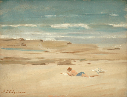 Appraisal: Archibald Douglas Colquhoun - Sunbaking on the Beach oil on