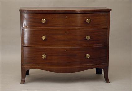 Appraisal: George III Mahogany Three-Drawer Chest