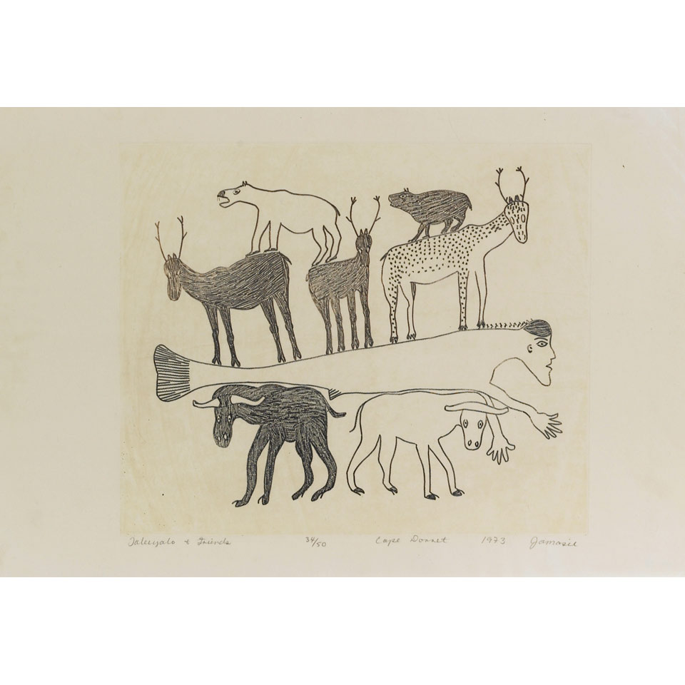 Appraisal: JAMASIE TEEVEE - E - Cape Dorset TALEEYALO AND FRIENDS