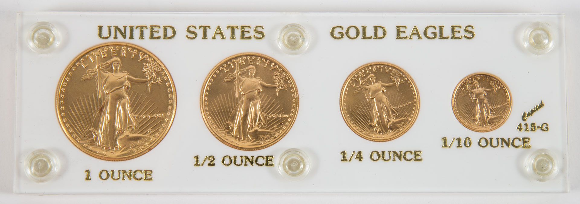 Appraisal: U S American Eagle gold bullion coins comprising oz oz