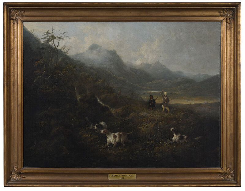 Appraisal: Attributed to Henry Walter British circa - Hunters with Three