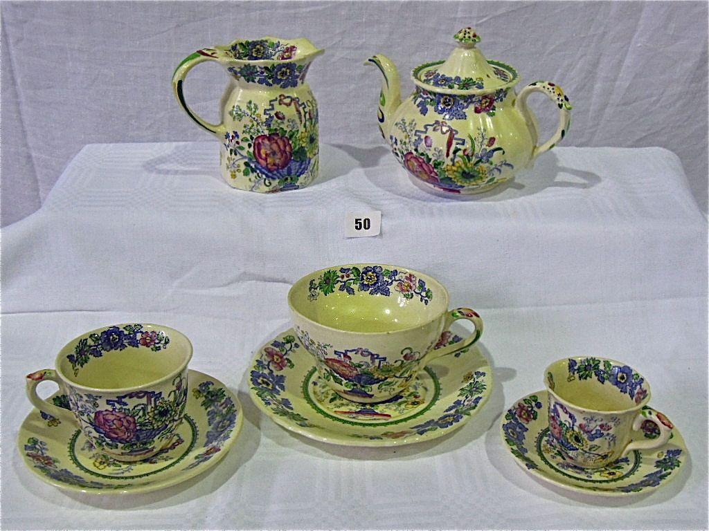 Appraisal: A part tea and coffee service by Masons in the