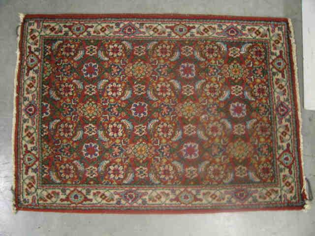 Appraisal: Hamadan Persian Handmade Mat overall floral ' x '