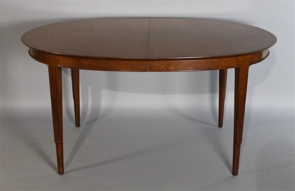 Appraisal: JOHN STUART MID-CENTURY MODERN DINING TABLE oval form with decorative