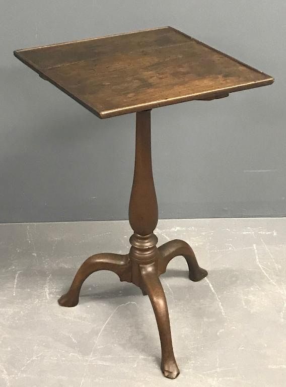 Appraisal: Pennsylvania Cherry Tilt-Top Candlestand Pennsylvania cherry tilt-top candlestand circa with