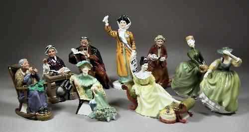 Appraisal: A small collection of Royal Doulton bone china figures comprising