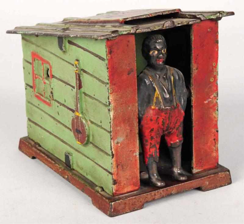 Appraisal: Cast Iron Cabin Mechanical Bank Manufactured by J E Stevens