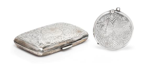 Appraisal: Sale Lot Two English Silver Boxes Various Makers comprising a