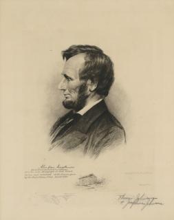 Appraisal: Lincoln Portrait AP by Thomas and Josephine Johnson Thomas and