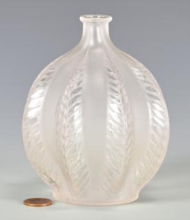 Appraisal: Lalique Malines Vase Rene Lalique Malines pattern vase bulbous shaped