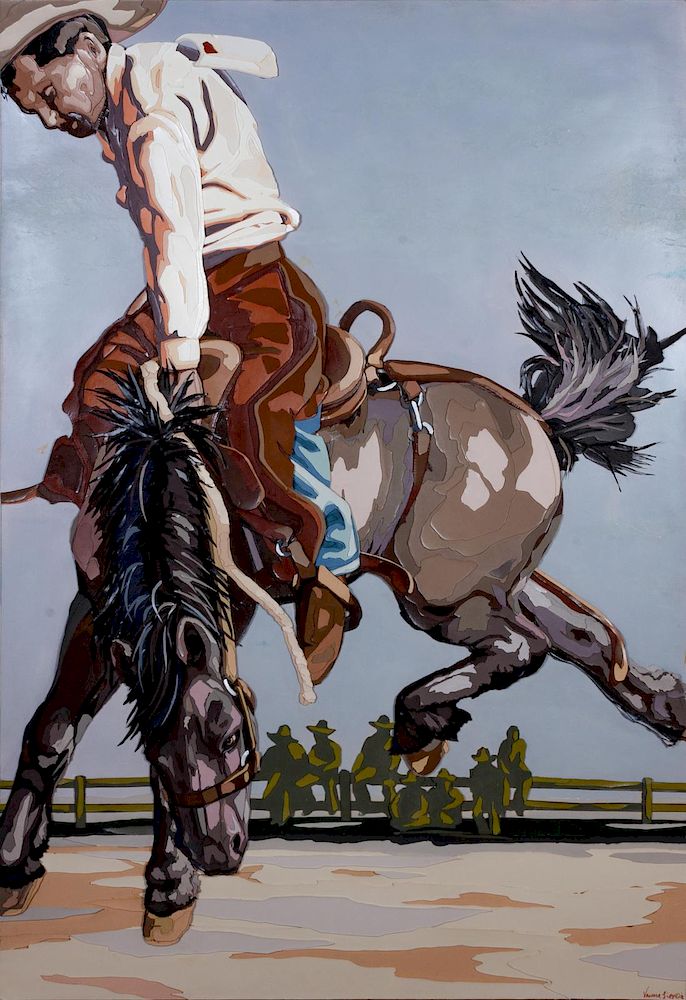 Appraisal: Vanessa Lipp American th Century Untitled Cowboy on Bucking Horse