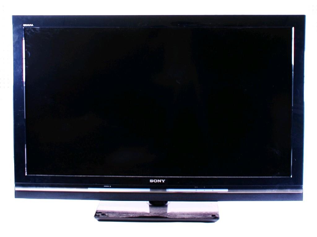 Appraisal: SONY BRAVIA L C D TELEVISION RECEIVER with fitted shaped