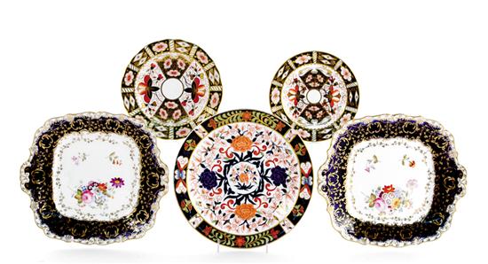 Appraisal: English porcelain plates and dishes mid to late th century