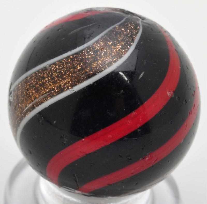 Appraisal: Maglight Banded Lutz Marble Description Appears to be a black