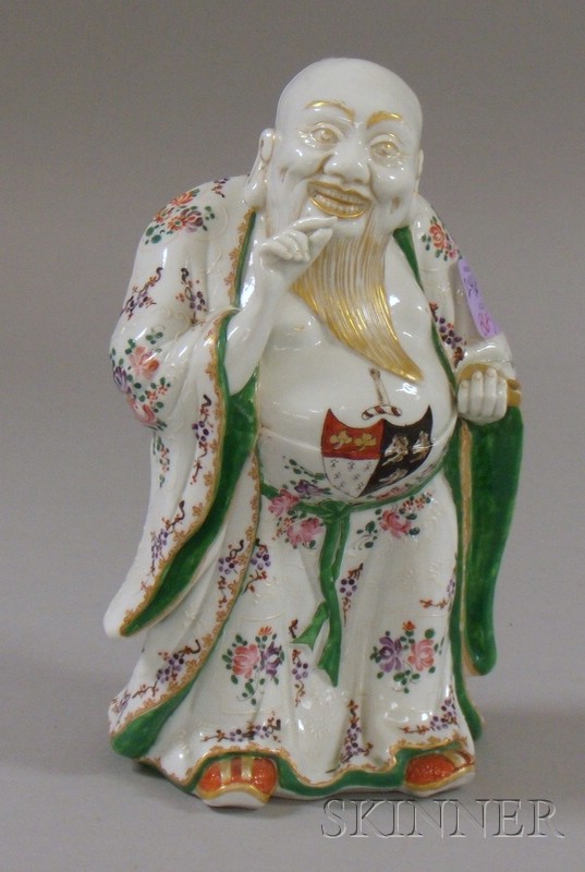 Appraisal: Samson-type Porcelain Figure of an Asian Man with Continental Armorial