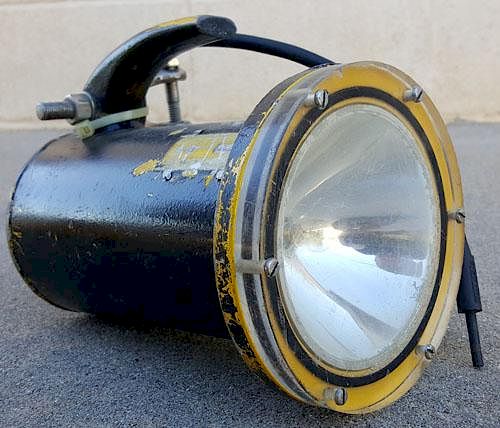 Appraisal: Darrell Allan helmet light Item E Darrell Allan helmet light